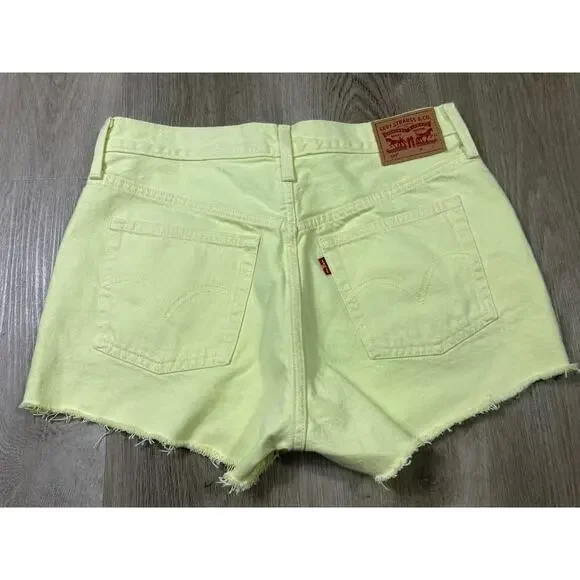 Levi's Light Yellow Jean Shorts - Picture 5 of 11